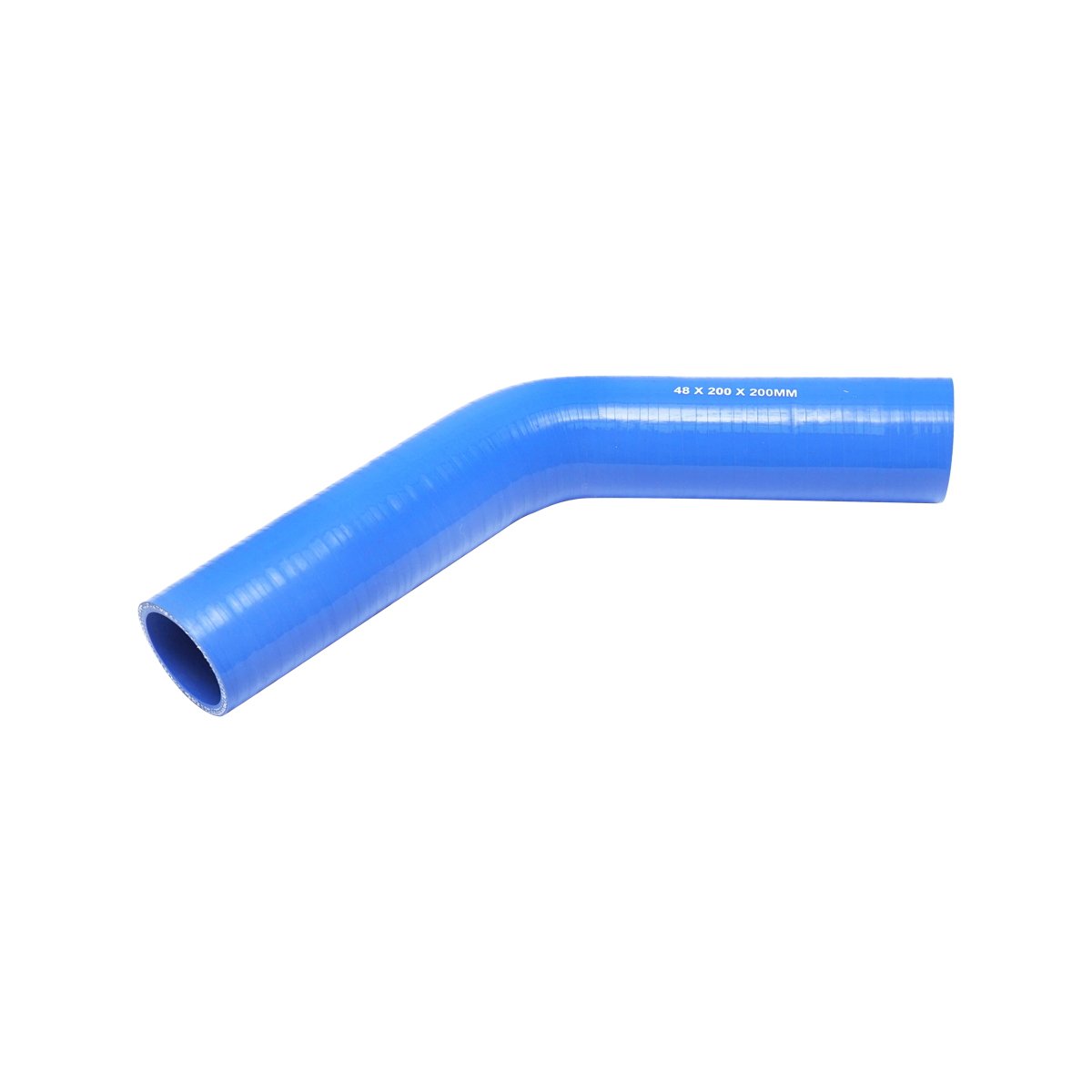 Furtun cotit silicon 45 grade cu insertie textila Int. 48x200x200mm